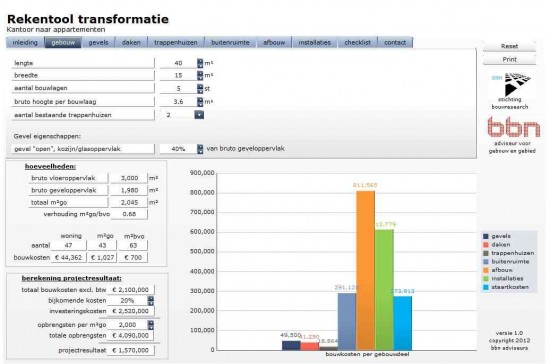 screenshot rekenmodel
