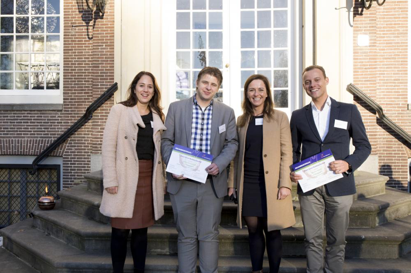 v.l.n.r. Marjolein Meulensteen, Aat van Wijngaarden, Marianne Davidson & Maarten Nijhoff